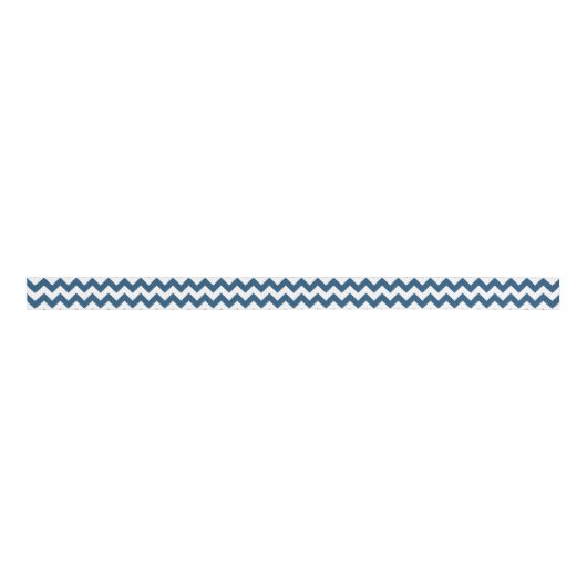 Navy Blue Zigzag Stripes Chevron Pattern Grosgrain Lint (Voorkant)