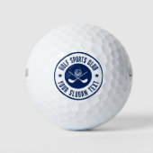 Navy BlueGolf Theme Club Naam Golfballen (Voorkant)