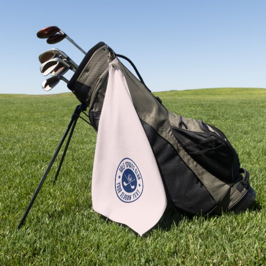 Navy BlueGolf Theme Club Naam Golfhanddoek (Groen)