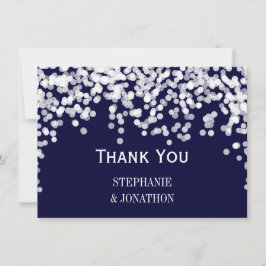 Navy BlueNight Lights Sterrenlichten Bedankkaart