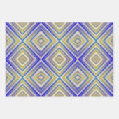Navy Blues Alternative Diamond Pattern Inpakpapier Vel (Voorkant 3)