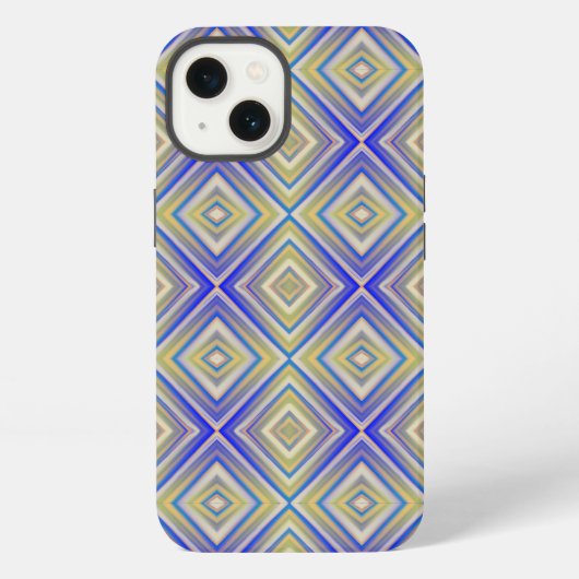 Navy Blues Alternative Diamond Pattern iPhone Hoesje (Achterkant)