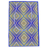 Navy Blues Alternative Diamond Pattern Medium Cadeauzakje (Voorkant)