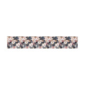 Navy & Blush Abstract Flowers Weddenschap Uitnodigingen Wikkel (Vlak)