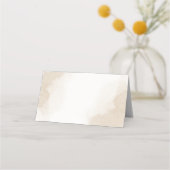 Navy Blush Bloemen Groene bladeren Plaatskaartje (Achterkant)