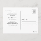 Navy Blush Bloesem Bloemen Wijzig de Datum Briefkaart (Achterkant)