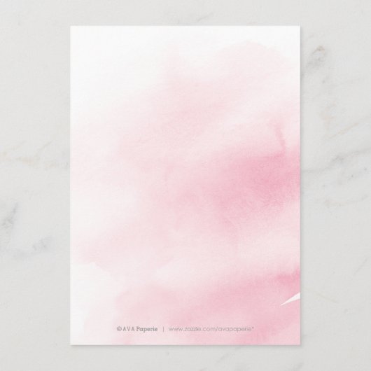 Navy blush bloesem rustieke bruiloft invoegen kaar informatiekaartje (Achterkant)