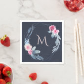 NAVY BLUSH BLUE FLORAL MONOGRAM WREATDING SERVET (Insitu)