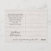 Navy Blush Bohemian Pampas Floral Virtual Wedding Briefkaart (Achterkant)