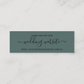 NAVY BLUSH BURGUNDY FLORAL BUNCH WEDDING WEBSITE MINI VISITEKAARTJE (Achterkant)