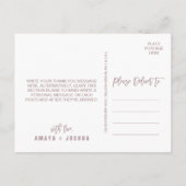 Navy Blush en Gold Streamers Dank u Briefkaart (Achterkant)