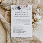 Navy blush floral die de beste wedstrijd kent