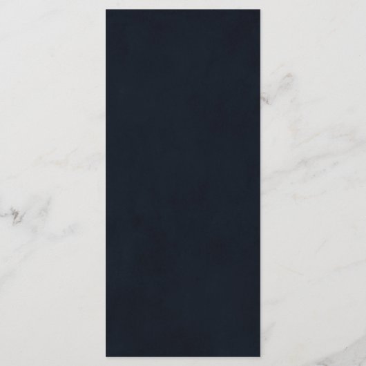 Navy Blush Floral Gold Calligraphy Dinner Menu (Achterkant)