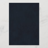 Navy Blush Floral Gold Wedding Well Wishes Advieskaart (Achterkant)