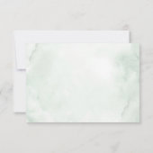 Navy Blush Floral Greenery Geometric Wedding Bedankkaart (Achterkant)