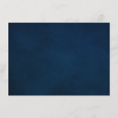 Navy Blush Floral Greenery Geometric Wedding Informatiekaartje (Achterkant)