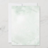 Navy Blush Floral Greenery Geometric Wedding Kaart (Achterkant)