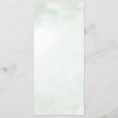 Navy Blush Floral Greenery Geometric Wedding Menu (Achterkant)