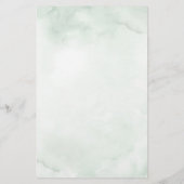 Navy Blush Floral Greenery Geometric Wedding Menu (Achterkant)