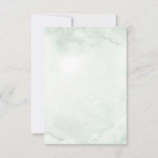 Navy Blush Floral Greenery Geometric Wedding RSVP Kaartje (Achterkant)