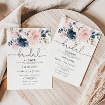 Navy blush floral vrijgezellenfeest