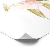 Navy & Blush Floral Vrijgezellenfeest Welkom Poste Poster (Hoek)