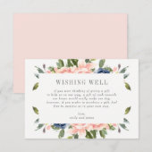 Navy Blush Gift Registry of Wishing Well Card #NBC Informatiekaartje (Voorkant / Achterkant)