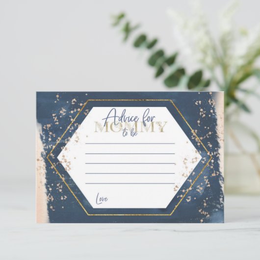 Navy Blush Gold Advies voor mama om kaarten te zij (Staand voorkant)