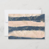 Navy Blush Gold Wishes voor Baby Kaart (Achterkant)