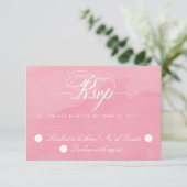 Navy Blush Goud Bloemen Dahlia Bruiloft RSVP Kaart (Staand voorkant)
