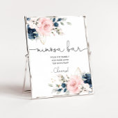Navy blush Mimosa bar Poster