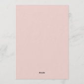 Navy Blush Moody Bloom Wedding Kaart (Achterkant)