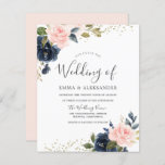 Navy & Blush on a Budget Weddenation<br><div class="desc">Navy & Blush on a Budget Wedding Invitation Een goedkoper alternatief dan een standaarduitnodiging.</div>