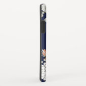 Navy Blush Roze Blauw Bloemen Gepersonaliseerd Case-Mate iPhone Case (Achterkant/rechts)