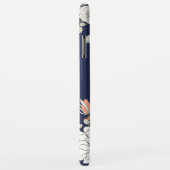 Navy Blush Roze Blauw Bloemen Gepersonaliseerd Case-Mate iPhone Case (Achterkant/rechts)