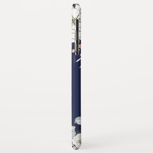 Navy Blush Roze Blauw Bloemen Gepersonaliseerd Case-Mate iPhone Case (Achterkant/links)