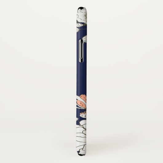 Navy Blush Roze Blauw Bloemen Gepersonaliseerd Case-Mate iPhone Case (Achterkant/rechts)