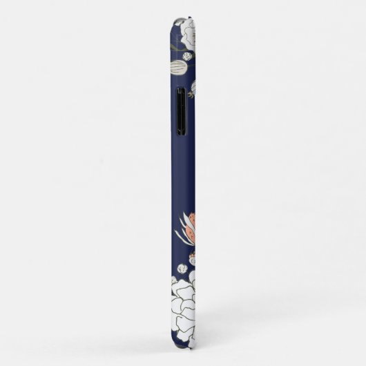 Navy Blush Roze Blauw Bloemen Gepersonaliseerd Case-Mate iPhone Case (Achterkant/rechts)