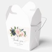 Navy & Blush Roze Bloemen Baby shower Favor Box Bedankdoosjes (Geopend)