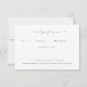 Navy Blush Roze Bruiloft Maaltijd Keuze & Liedje RSVP Kaartje (Achterkant)