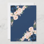 Navy Blush Travel Vrijgezellenfeest Miss to Mrs. Kaart (Achterkant)