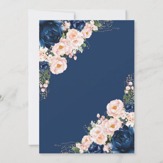 Navy Blush Travel Vrijgezellenfeest Miss to Mrs. Kaart (Achterkant)