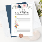 Navy blush vrijgezellenfeest emoji pictionary game