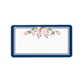Navy & Blush - Weddenschap Adresetiketten Etiket (Voorkant)