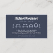 Navy Body Jewelry Store Piercing Visitekaartje (Achterkant)