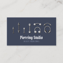 Navy Body Jewelry Store Piercing Visitekaartje