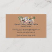 Navy Boerderij Kat Hond Vogel Alpaca Diervoeding Visitekaartje (Achterkant)