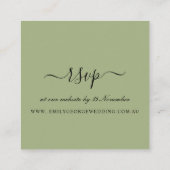 NAVY BOHO BLUSH ANTLER FLORAL WEDDING WEBSITE RSVP VIERKANTE VISITEKAARTJE (Achterkant)