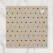 Navy Boho Oranje Blossom Botanical Wedding Bedankjes Labels (Achterkant)