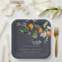 Navy Boho Oranje Blossom Botanical Wedding